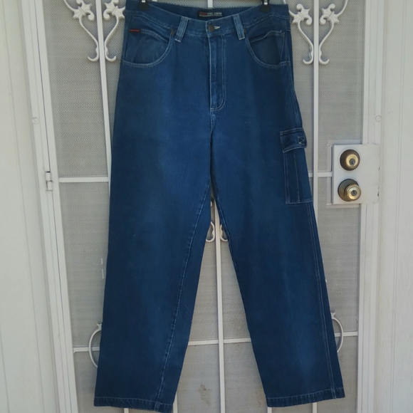FUBU Apparel Mens Jeans 36 x 34 Blue Carpenter Style - Picture 2 of 9